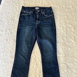 Good American jeans with pink threading